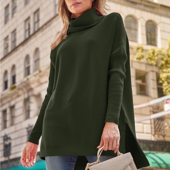 LILLUSORY Women's Turtleneck Oversized Sweaters - Picture 3 of 7
